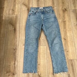Agolde- raw hem jeans